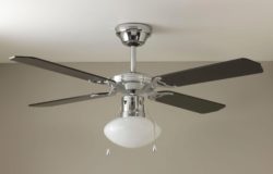HOME Ceiling Fan - Black and Chrome.